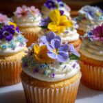 spring flower cupcakes