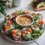 spring roll salad with peanut sauce