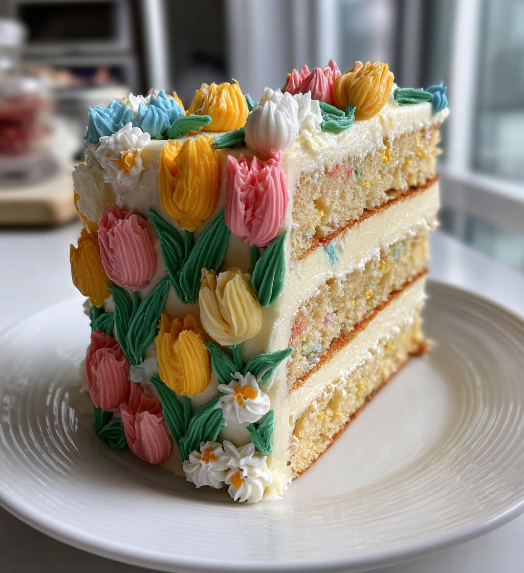 spring tulip cake